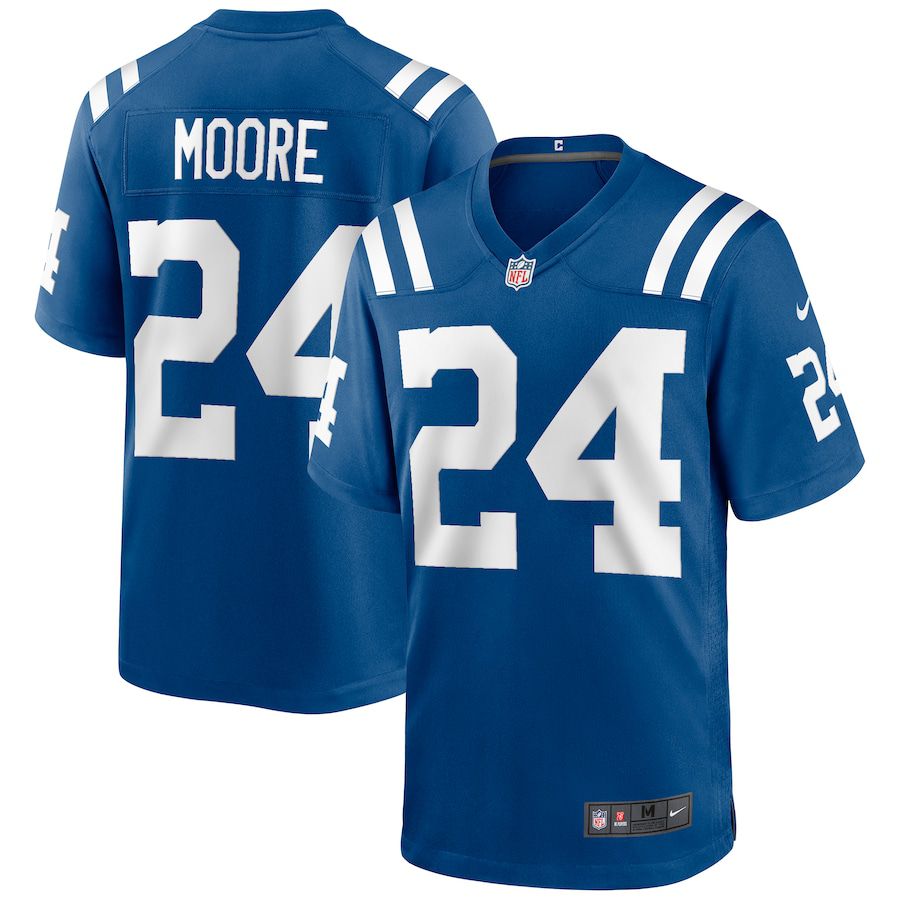 Men Indianapolis Colts #24 Lenny Moore Nike Royal Game Retired Player NFL Jersey
